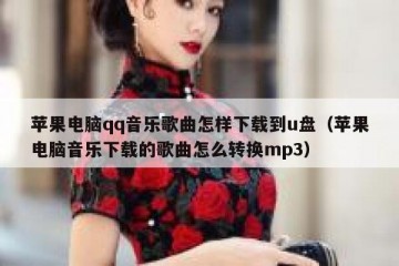 苹果电脑qq音乐歌曲怎样下载到u盘（苹果电脑音乐下载的歌曲怎么转换mp3）