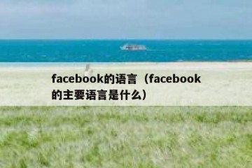 facebook的语言（facebook的主要语言是什么）