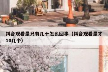 抖音观看量只有几十怎么回事（抖音观看量才10几个）