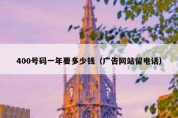 400号码一年要多少钱（广告网站留电话）