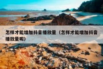 怎样才能增加抖音播放量（怎样才能增加抖音播放量呢）