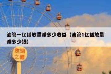 油管一亿播放量赚多少收益（油管1亿播放量赚多少钱）