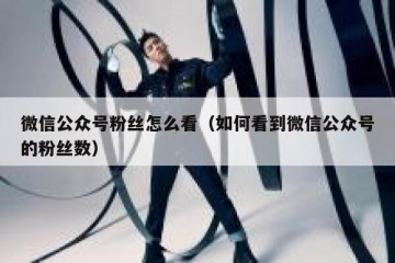 微信公众号粉丝怎么看（如何看到微信公众号的粉丝数）