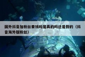 国外抖音加粉丝要钱吗是真的吗还是假的（抖音海外版粉丝）