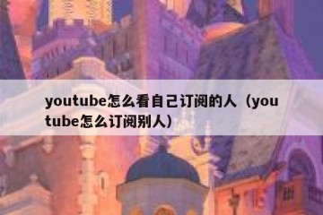 youtube怎么看自己订阅的人（youtube怎么订阅别人）