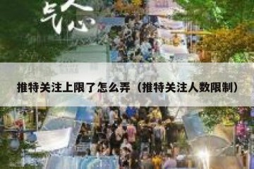 推特关注上限了怎么弄（推特关注人数限制）