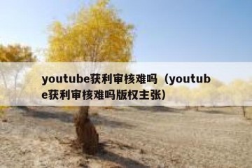youtube获利审核难吗（youtube获利审核难吗版权主张）