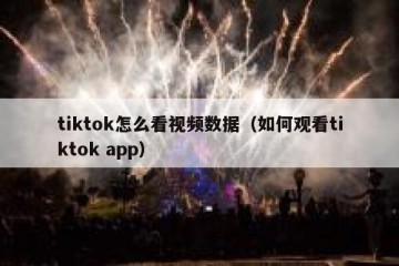 tiktok怎么看视频数据（如何观看tiktok app）