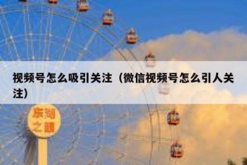 视频号怎么吸引关注（微信视频号怎么引人关注）