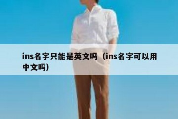 ins名字只能是英文吗（ins名字可以用中文吗）