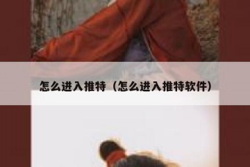怎么进入推特（怎么进入推特软件）