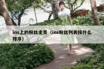 ins上的粉丝主页（ins粉丝列表按什么排序）