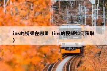 ins的视频在哪里（ins的视频如何获取）
