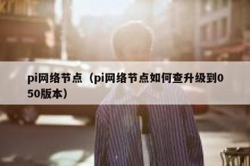 pi网络节点（pi网络节点如何查升级到050版本）