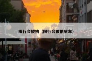 限行会被拍（限行会被拍货车）
