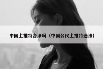 中国上推特合法吗（中国公民上推特违法）