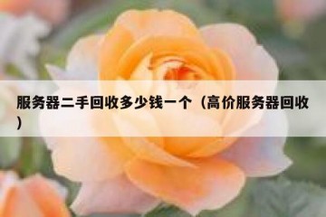服务器二手回收多少钱一个（高价服务器回收）