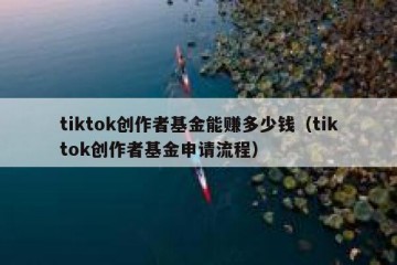 tiktok创作者基金能赚多少钱（tiktok创作者基金申请流程）