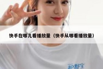 快手在哪儿看播放量（快手从哪看播放量）