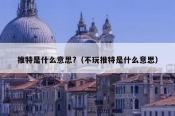 推特是什么意思?（不玩推特是什么意思）