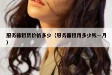 服务器租赁价格多少（服务器租用多少钱一月）