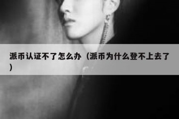 派币认证不了怎么办（派币为什么登不上去了）
