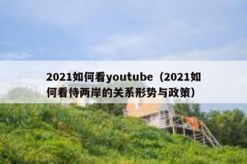 2021如何看youtube（2021如何看待两岸的关系形势与政策）