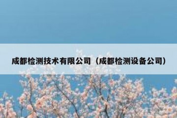 成都检测技术有限公司（成都检测设备公司）
