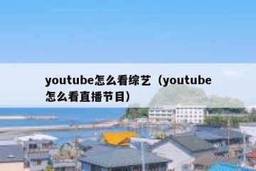 youtube怎么看综艺（youtube怎么看直播节目）