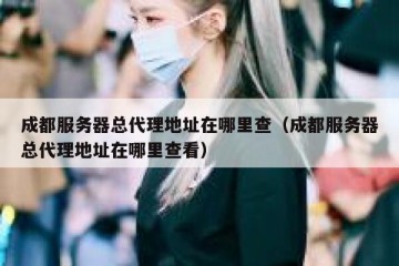 成都服务器总代理地址在哪里查（成都服务器总代理地址在哪里查看）