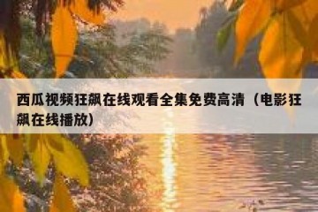 西瓜视频狂飙在线观看全集免费高清（电影狂飙在线播放）