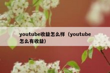 youtube收益怎么样（youtube怎么有收益）
