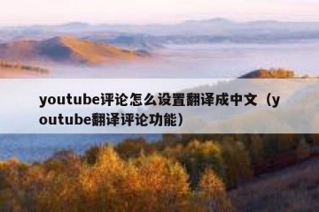 youtube评论怎么设置翻译成中文（youtube翻译评论功能）