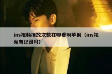 ins视频播放次数在哪看啊苹果（ins视频有记录吗）