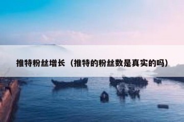 推特粉丝增长（推特的粉丝数是真实的吗）