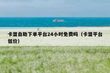 卡盟自助下单平台24小时免费吗（卡盟平台低价）