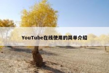 YouTube在线使用的简单介绍