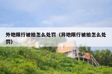 外地限行被拍怎么处罚（异地限行被拍怎么处罚）
