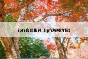 ipfs官网视频（ipfs视频介绍）