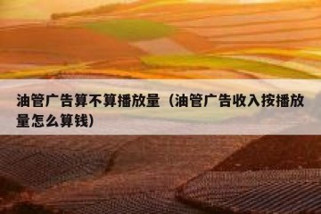 油管广告算不算播放量（油管广告收入按播放量怎么算钱）