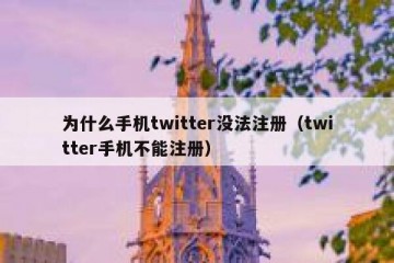 为什么手机twitter没法注册（twitter手机不能注册）