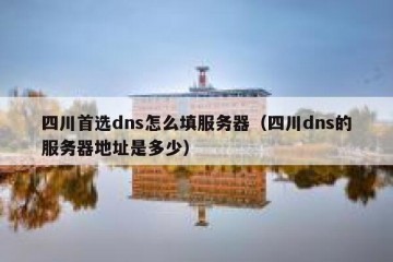 四川首选dns怎么填服务器（四川dns的服务器地址是多少）