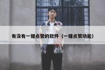 有没有一键点赞的软件（一键点赞功能）