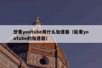 想看youtube用什么加速器（能看youtube的加速器）