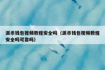 派币钱包视频教程安全吗（派币钱包视频教程安全吗可靠吗）
