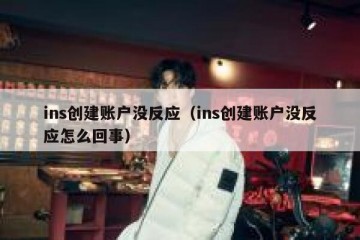 ins创建账户没反应（ins创建账户没反应怎么回事）