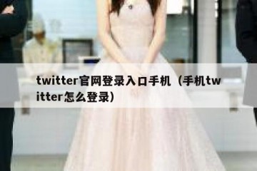 twitter官网登录入口手机（手机twitter怎么登录）