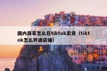 国内商家怎么在tiktok卖货（tiktok怎么开通店铺）