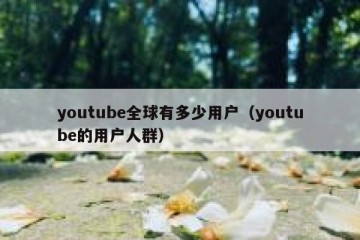 youtube全球有多少用户（youtube的用户人群）