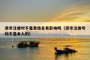 派币注册时不是真姓名有影响吗（派币注册号码不是本人的）